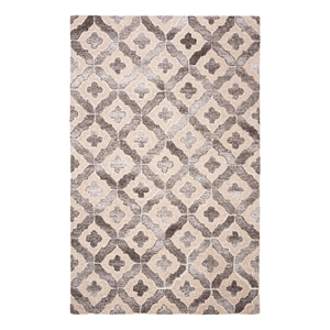 Safavieh Abstract 4'-0&quot x 6'-0&quot Wool Hand Tufted Rug in Beige / Gray
