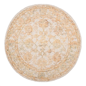 Safavieh Abstract 6'-0&quot x 6'-0&quot Wool Hand Tufted Rug in Beige / Gold