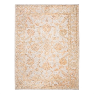 Safavieh Abstract 8'-0&quot x 10'-0&quot Wool Hand Tufted Rug in Beige / Gold