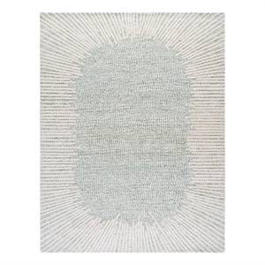 Safavieh Abstract 8'-0&quot x 10'-0&quot Wool and Cotton Hand Tufted Rug in Sage / Ivory