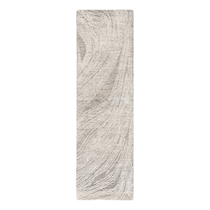 Safavieh Abstract 2'-3&quot x 10'-0&quot Wool Hand Tufted Rug in Charcoal / Ivory