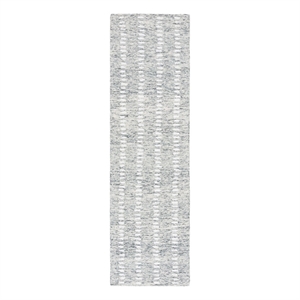 Safavieh Abstract 2'-3&quot x 8'-0&quot Wool and Cotton Hand Tufted Rug in Gray / Ivory