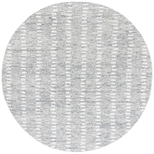 Safavieh Abstract 6'-0&quot x 6'-0&quot Wool and Cotton Hand Tufted Rug in Gray / Ivory