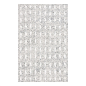 Safavieh Abstract 8'-0&quot x 10'-0&quot Wool and Cotton Hand Tufted Rug in Gray / Ivory