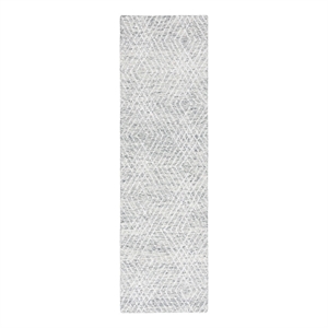 Safavieh Abstract 2'-3&quot x 8'-0&quot Wool and Cotton Hand Tufted Rug in Gray / Ivory