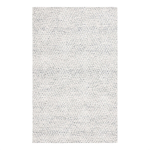 Safavieh Abstract 3'-0&quot x 5'-0&quot Wool and Cotton Hand Tufted Rug in Gray / Ivory