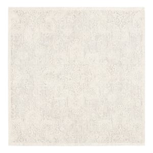 Safavieh Abstract 6'-0&quot x 6'-0&quot Wool Hand Tufted Rug in Ivory / Beige