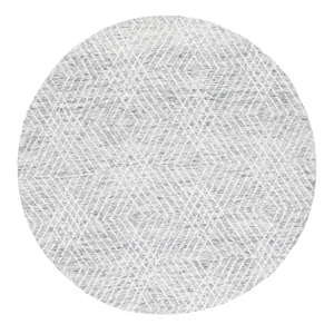 Safavieh Abstract 6'-0&quot x 6'-0&quot Wool and Cotton Hand Tufted Rug in Gray / Ivory