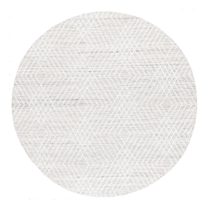 Safavieh Abstract 6'-0&quot x 6'-0&quot Wool and Cotton Hand Tufted Rug in Silver /Ivory