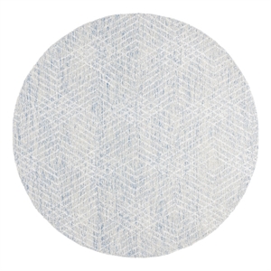 Safavieh Abstract 6'-0&quot x 6'-0&quot Wool and Cotton Hand Tufted Rug in Blue / Ivory