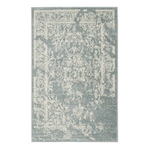 Safavieh Adirondack2'-6&quotx4'-0&quotJute and Polyester Power Loomed Rug in Slate/Ivory