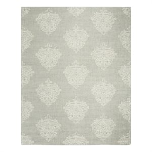 Safavieh Abstract 8'-0&quot x 10'-0&quot Wool Hand Tufted Rug in Aqua / Ivory