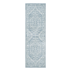 Safavieh Adirondack 2'-6&quot x 16'-0&quot Jute Power Loomed Rug in Slate/Ivory