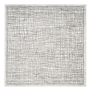 Safavieh Adirondack 10'-0&quot x 10'-0&quot Jute Power Loomed Rug in Silver/Ivory
