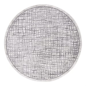 Safavieh Adirondack 4'-0&quot x 4'-0&quot Jute Power Loomed Rug in Silver/Ivory