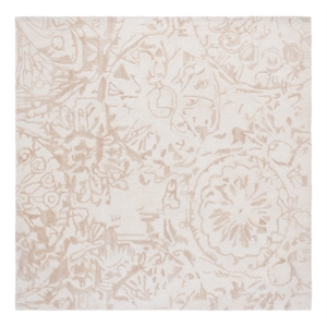 Safavieh Abstract 6'-0&quot x 6'-0&quot Wool and Cotton Hand Tufted Rug in Beige / Ivory