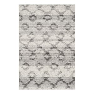 Safavieh Adirondack 2'-6&quot x 4'-0&quot Jute Power Loomed Rug in Silver / Charcoal