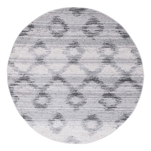 Safavieh Adirondack 4'-0&quot x 4'-0&quot Jute Power Loomed Rug in Silver / Charcoal