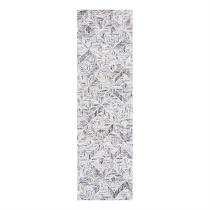 Safavieh Abstract 2'-3&quot x 8'-0&quot Wool Hand Tufted Rug in Gray / Beige