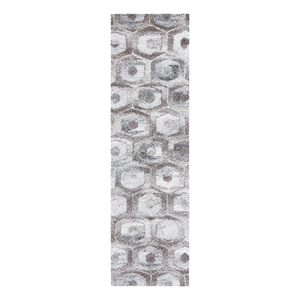 Safavieh Abstract 2'-3&quot x 8'-0&quot Wool Hand Tufted Rug in Gray / Beige