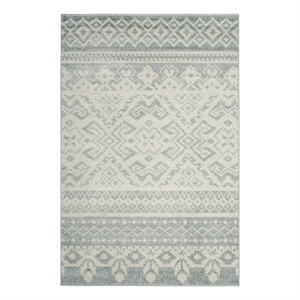 Safavieh Adirondack5'-1&quotx7'-6&quotJute and Polyester Power Loomed Rug in Slate/Ivory