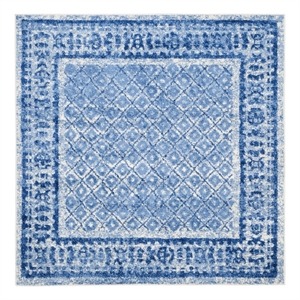 Safavieh Adirondack4'-0&quotx4'-0&quotJute and Polyester Power Loomed Rug in Silver/Blue