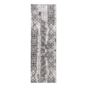 Safavieh Adirondack 2'-6&quot x 8'-0&quot Jute Power Loomed Rug in Silver/Black