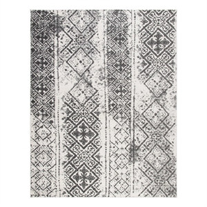 Safavieh Adirondack 9'-0&quot x 12'-0&quot Jute Power Loomed Rug in Silver/Black