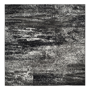 Safavieh Adirondack 9'-0&quot x 9'-0&quot Jute Power Loomed Rug in Silver/Black