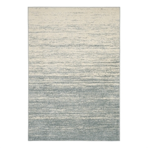 Safavieh Adirondack4'-0&quotx6'-0&quotJute and Polyester Power Loomed Rug in Slate/Cream