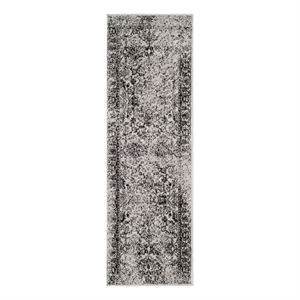 Safavieh Adirondack2'-6&quot x8'-0&quotJute and Polyester Power Loomed Rug in Gray/Black