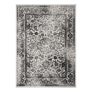 Safavieh Adirondack4'-0&quot x6'-0&quotJute and Polyester Power Loomed Rug in Gray/Black