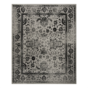 Safavieh Adirondack9'-0&quotx12'-0&quotJute and Polyester Power Loomed Rug in Gray/Black