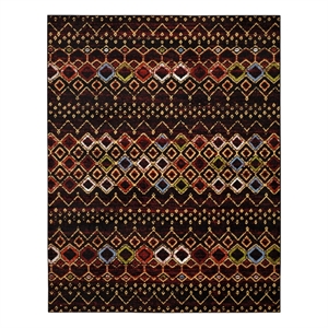 Safavieh Amsterdam 10'-0&quot x 14'-0&quot Power Loomed Rug in Black / Multi-Color