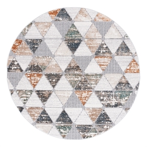 Safavieh Alenia 100 6'-7&quotx6'-7&quotPolyester and Jute Power Loomed Rug in Gray/Beige