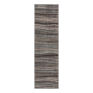 Safavieh Amsterdam 2'-3&quot x 8'-0&quot Power Loomed Rug in Silver / Beige