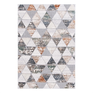 Safavieh Alenia100 8'-0&quotx10'-0&quotPolyester and Jute Power Loomed Rug in Gray/Beige