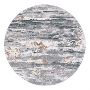 Safavieh Alenia 100 6'-7&quot x 6'-7&quotPolyester and Jute Power Loomed Rug inGray/Blue