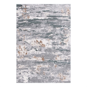 Safavieh Alenia 100 8'-0&quotx10'-0&quotPolyester and Jute Power Loomed Rug in Gray/Blue