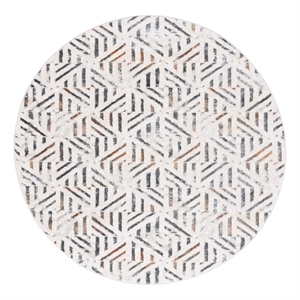 Safavieh Alenia 100 6'-7&quotx6'-7&quotPolyester and Jute Power Loomed Rug in Ivory/Gray