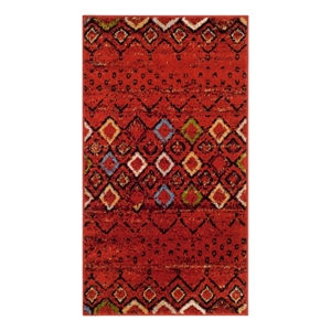 Safavieh Amsterdam 2'-3&quot x 4'-0&quot Power Loomed Rug in Terracotta / Multi-Color