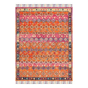Safavieh Aspen 8'-0&quot x 10'-0&quot Wool Hand Tufted Rug in Orange / Fuscia