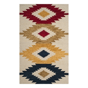 Safavieh Aspen 5'-0&quot x 8'-0&quot Wool Hand Tufted Rug in Ivory / Multi-Color