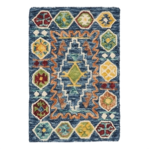 Safavieh Aspen 2'-0&quot x 3'-0&quot Wool Hand Tufted Rug in Navy / Gold