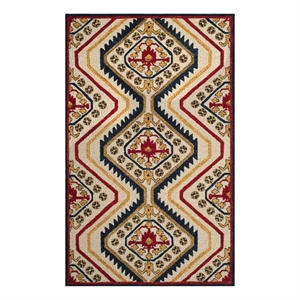 Safavieh Aspen 5'-0&quot x 8'-0&quot Wool Hand Tufted Rug in Ivory / Multi-Color