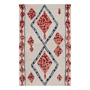 Safavieh Aspen 5'-0&quot x 8'-0&quot Wool Hand Tufted Rug in Ivory / Multi-Color