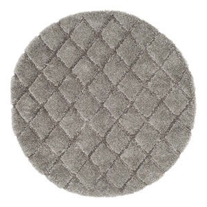 Safavieh Adriana Shag 6'-7&quot x 6'-7&quot Power Loomed Rug in Light Gray / Light Gray