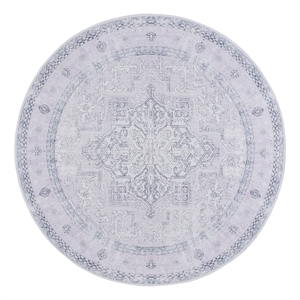Safavieh Arizona 6'-0&quot x 6'-0&quot Polyester Power Loomed Rug in Pink / Beige