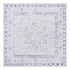 Safavieh Arizona 6'-0&quot x 6'-0&quot Polyester Power Loomed Rug in Pink / Beige