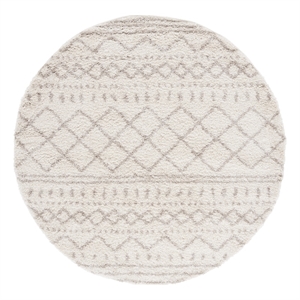 Safavieh Arizona Shag 9'-0&quot x 9'-0&quot Jute Power Loomed Rug in Ivory / Beige